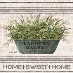 Galvanized Farmer's Market Home Sweet Home | Obraz na stenu