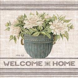 Galvanized Peonies Welcome Home | Obraz na stenu