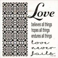 Love Never Fails | Obraz na stenu
