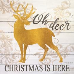 Oh Deer Christmas is Here | Obraz na stenu