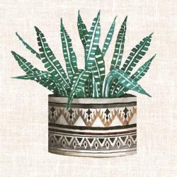 Cactus Mud Cloth Vase III | Obraz na stenu