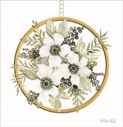 Geometric Circle Muted Floral | Obraz na stenu