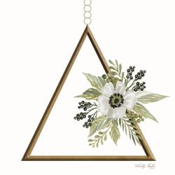 Geometric Triangle Muted Floral II | Obraz na stenu