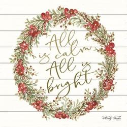 All is Calm Berry Wreath | Obraz na stenu