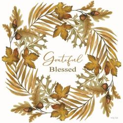 Grateful Blessed Fall Wreath | Obraz na stenu