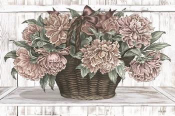 Basket of Peonies | Obraz na stenu