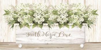Faith Hope Love Wood Box | Obraz na stenu