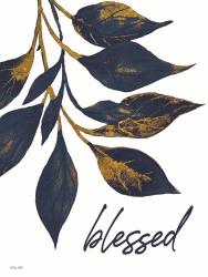 Blessed Navy Gold Leaves | Obraz na stenu