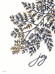 Joy Navy Gold Leaves | Obraz na stenu
