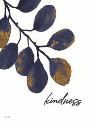 Kindness Navy Gold Leaves | Obraz na stenu
