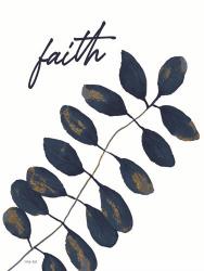 Faith Navy Gold Leaves | Obraz na stenu
