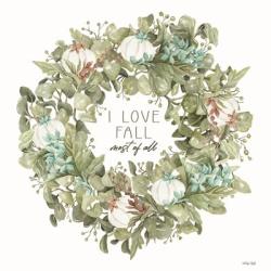 I Love Fall Wreath | Obraz na stenu