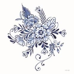 Blue & White Flowers I | Obraz na stenu