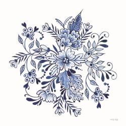 Blue & White Flowers II | Obraz na stenu