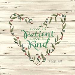 Love is Patient Heart Wreath | Obraz na stenu