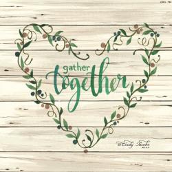 Gather Together Heart Wreath | Obraz na stenu