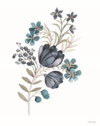 Blue Botanical Mums | Obraz na stenu