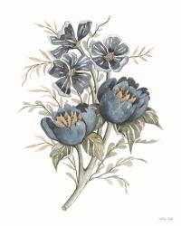 Blue Botanical Peonies | Obraz na stenu