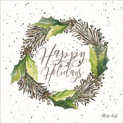 Happy Holidays Wreath | Obraz na stenu