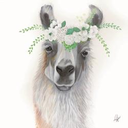 Floral Llama | Obraz na stenu