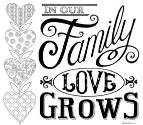 In Our Family Love Grows | Obraz na stenu