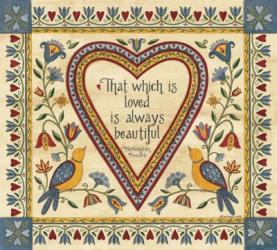 That Which is Loved is Always Beautiful Sampler | Obraz na stenu