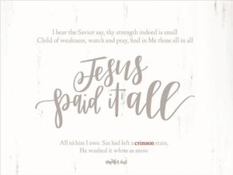 Jesus Paid It All | Obraz na stenu