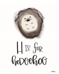 H is for Hedgehog | Obraz na stenu