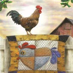Rooster and Quilt | Obraz na stenu