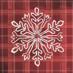 Red Plaid Snowflakes | Obraz na stenu