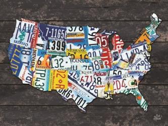 USA License Plate Map C | Obraz na stenu