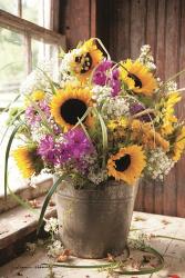 Wildflowers in Bucket | Obraz na stenu