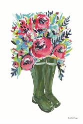 Rainboots and Ranunculus | Obraz na stenu