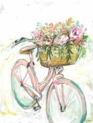 Bicycle with Flower Basket | Obraz na stenu