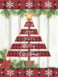 Red Buffalo Plaid Tree | Obraz na stenu