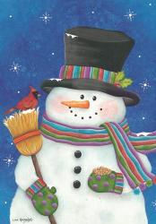 Snowman with Broom | Obraz na stenu