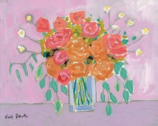 Tea Roses on Lavender | Obraz na stenu
