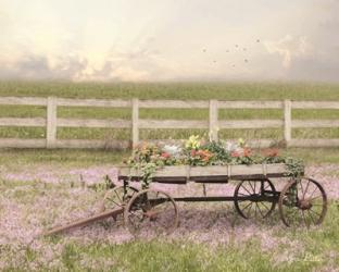 Country Flower Wagon | Obraz na stenu