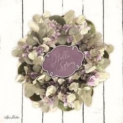 Hello Spring Wreath | Obraz na stenu