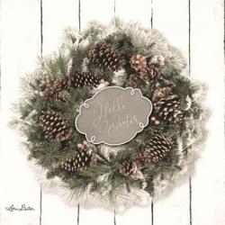 Hello Winter Wreath | Obraz na stenu