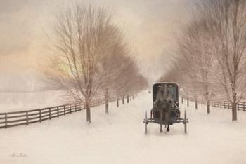 Snowy Amish Lane | Obraz na stenu