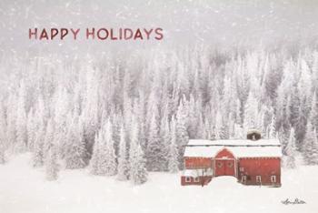 Snowy Forest Happy Holidays | Obraz na stenu
