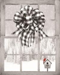 Christmas Birdhouse with Bow | Obraz na stenu