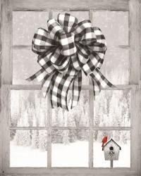 Christmas Birdhouse with Bow | Obraz na stenu