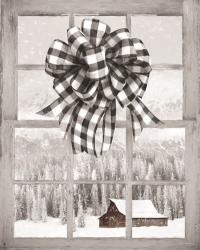 Christmas Barn with Bow | Obraz na stenu