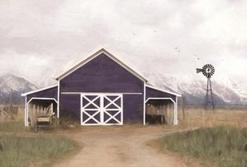 Navy Barn in Tetons | Obraz na stenu