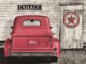 Red Truck with Texaco Sign | Obraz na stenu