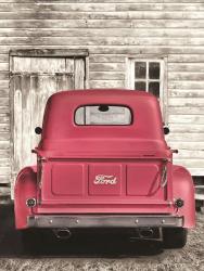 Red Ford at Barn | Obraz na stenu