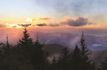 Foggy Mountain Sunrise | Obraz na stenu