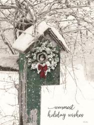 Warmest Holiday Wishes Birdhouse | Obraz na stenu